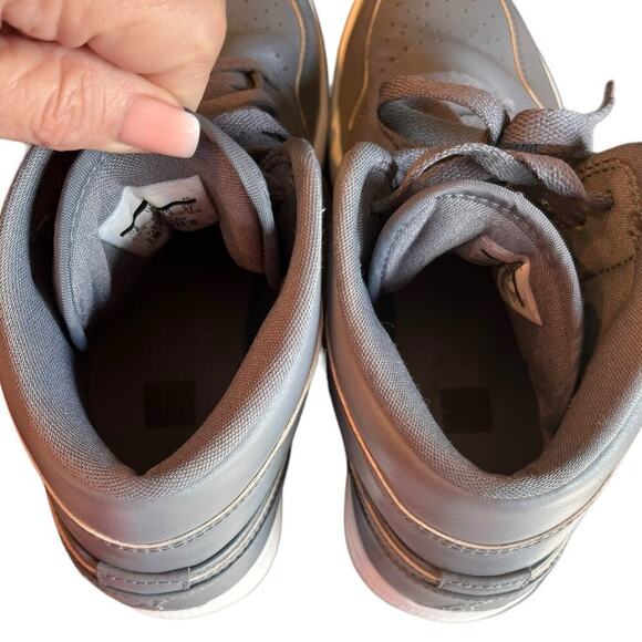 Nike Air Jordon 1 Mid Cool Gray Mens Size 9 Rare 2015 - Picture 7 of 10